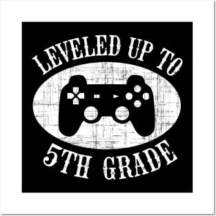 Leveled Up To 5th Grade Gamer Back To School Posters and Art